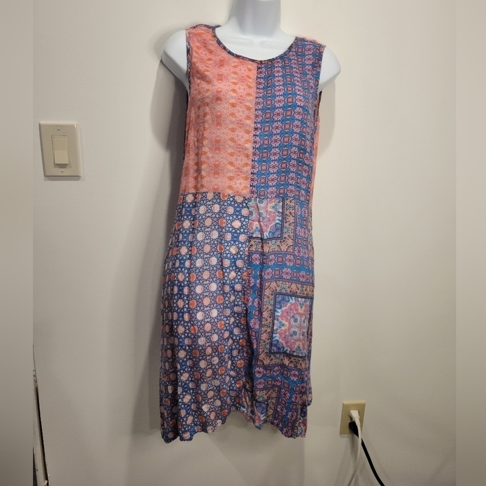 Feathers by tolani size s modal boho mixed print dress